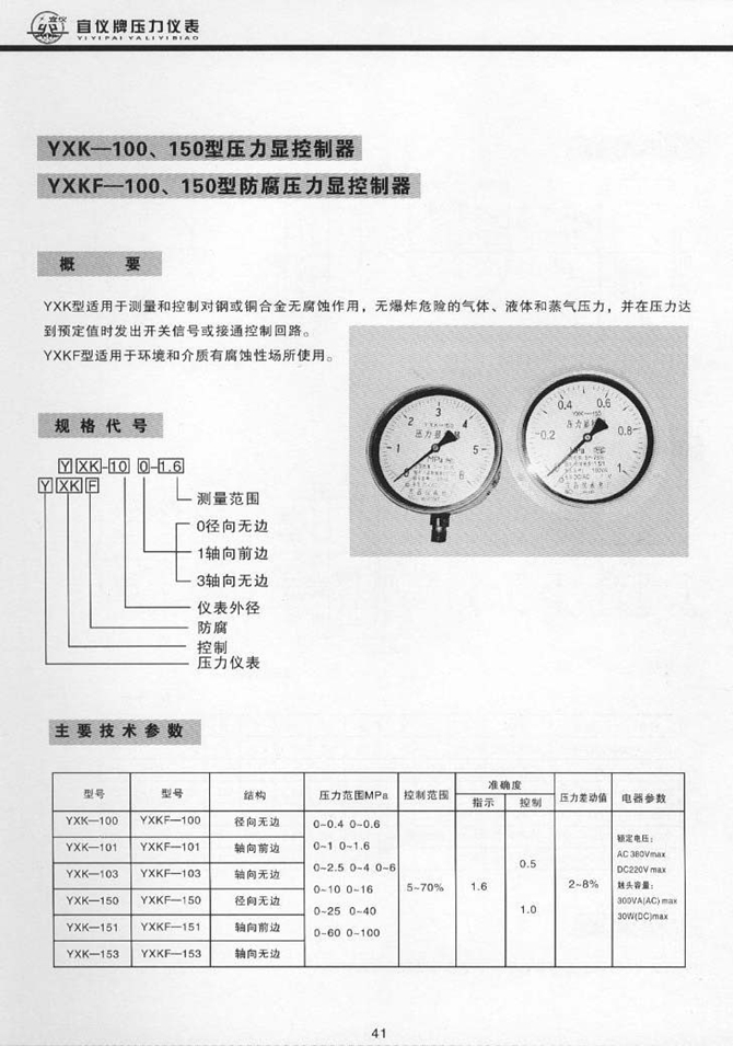 YXKF型防腐壓力顯控制器(圖1)